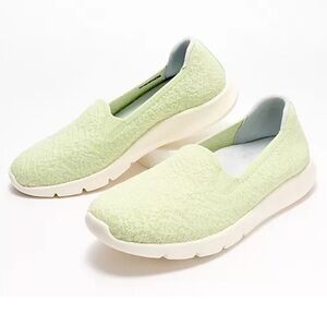 Revitalign Orthotic Washable Slip Ons - Comfort Stretch Damask ~ Aloe